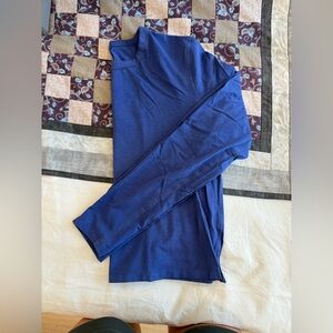 Lululemon Blue Classic Fit Cotton Blend Long Sleeve